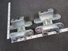 Set of 2 Soss 4-5/8″ Tall Invisible Hinge Heavy Duty pre-installed but works