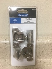 Amerock 2-5/16 in. W X 2-3/8 in. L Nickel Steel Overlay Hinge 2 pk