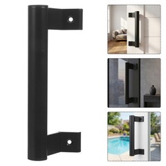 Sliding Patio Door Handle Aluminum Alloy with Ergonomic Grip Black Finish