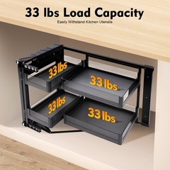14″ Blind Corner Pull Out, Universal Mount Right or Left, Soft Close, New In Box