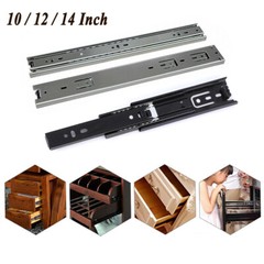 1 Pair Ball Bearing Slide Rail Extension Cabinet Drawer Runners Slider 10-20inch
