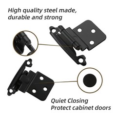 HOME MASTER HARDWARE 3/8 Inset Cabinet Hinge (25 Pair 50 Pack), Self Closing Fac