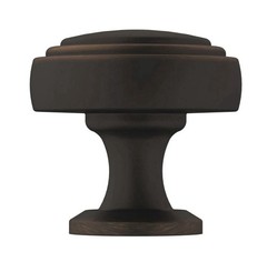 Cabinet Knob Oil Rubbed Bronze 1-1/4 Inch Round Hardware Drawer Pull 1 Pack