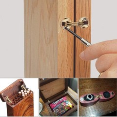 OwnMy 10mm Hidden Brass Barrel Hinges 4PCS, Concealed Box / 0.39 inch