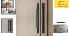 Black Drawer Pulls – 5 Pack with Universal Fit, Easy Installation