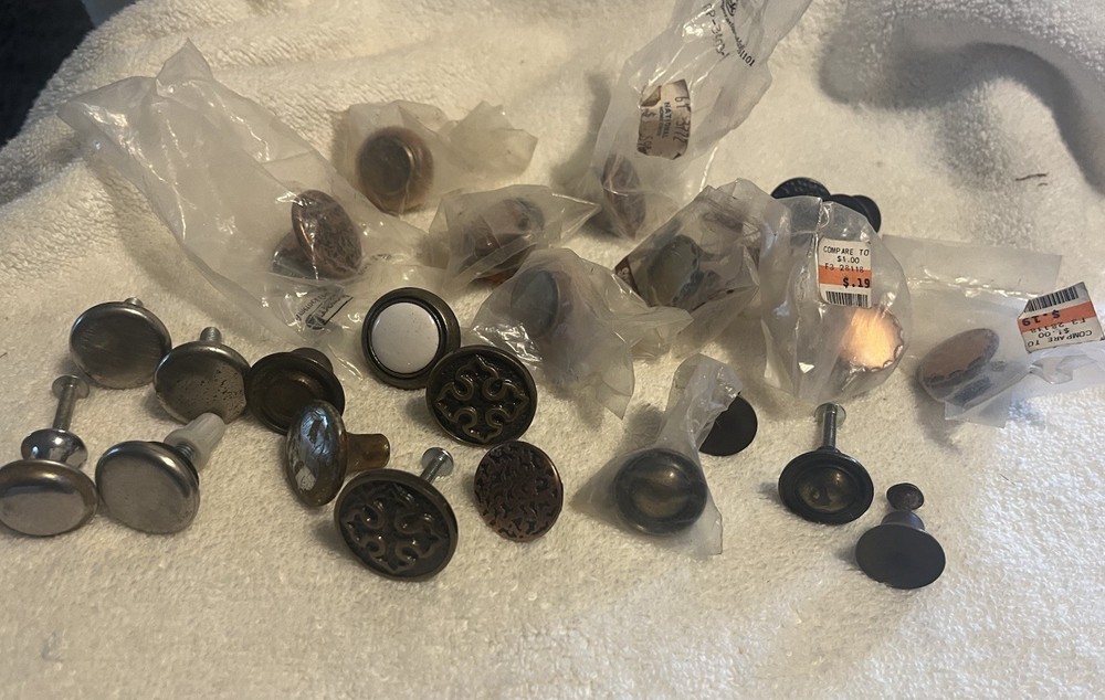 Lot of 25 Assorted Vintage Drawer, Cabinet Knobs
