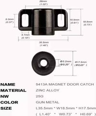 4 Pack Magnetic Cabinet Door Catch with Neodymium Magnet Cabinet Latch Magnetic