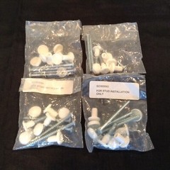 Cabinet Mounting Screws ( 15 Count White Caps ) See Description