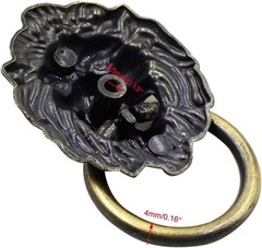 Luomorgo 12 Pack Cabinet Knobs Pulls Lion Head Ring Handle for Bronze