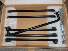 6 Pack 7.5 Inch Hole Centers Black Solid Cabinet Pulls Kitchen Drawer Handles