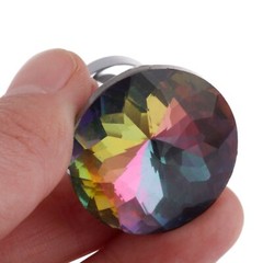 Diamond Crystal Glass Furniture Door Pull Handle Drawer Cabinet Knob Hardware HQ