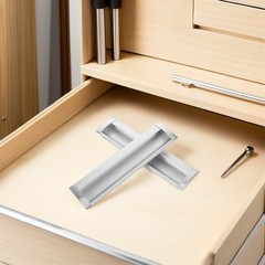 2pcs Recessed Sliding Door Handle, Aluminum Alloy Flush Pull, Ergonomic