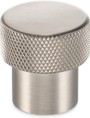 Knurled Cabinet Knob – Brushed Nickel Pull Handle (25Mm / 1 Inch), 10-Pack K22 S