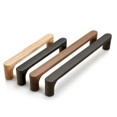 2 PCS Walnut Round 71/2 Inch Wooden Drawer Pulls For Cabinet Kitchen