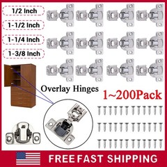 Lot 1/2″ Overlay Soft Close Face Frame 105° Compact Door Cabinet Hinges Handware