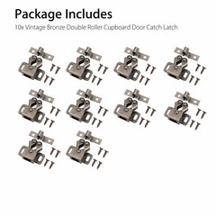 10Pcs Home Door Cabinet Cupboard Furniture Magnetic Catch Stopper Roller Latch