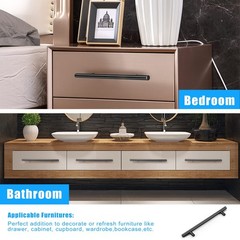 KNOBWELL 6 Pack 6-3/10″ Black Cabinet Pulls and 6 3/10inch(160mm),