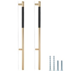 Zernmiarder Knurled Cabinet Pulls 2 Pack, 16 Inch 256mm | 10 inch C/C, Black