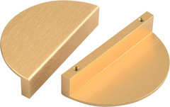 4 Pack Finger Pulls 3 Inch Hole Center Brushed Brass Gold Closet Door Modern Han
