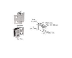 CRL Brush Nickel Hinge Glass Cabinet 1″ Wall Mount Set Screw EH173 Door Hardware
