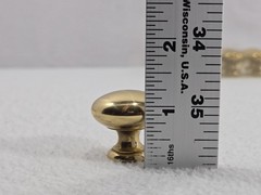 Vintage 1.25 Inch Round Polished Brass Cabinet Knob Heavy 10 Count