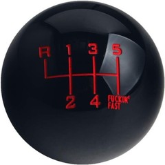 Black/Red Fing Fast Shift Knob for 6 Speed Short Throw Shifter 12X1.25 Black