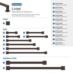 Lintel 3-inch Oil-Rubbed Bronze Cabinet Pull 76mm Center-to-Center BP37441ORB