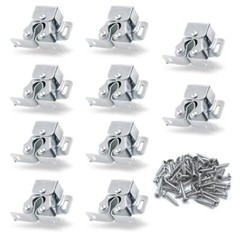 10 Pack Double Roller Catch Door Ball Catch Cabinet Latches with Spear Strike