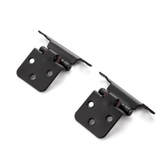 20 Pack 1/2 inch Overlay Cabinet Hinges Self-Closing Face Mount Matte Black