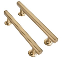 CABDM 3.5 inch (89mm) 2 Pack Brushed Brass Cabinet pulls Solid Heavy-Duty Han…