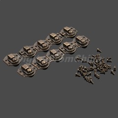 10-50pcs 27*29mm Antique Bronze Gold Mini Lock Buckle Box Case Chest Latch Hasps