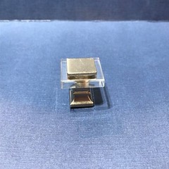 Chrome Cabinet Knob Clear Area Cube 1′ x 1″ and 1 1/4″ Tall Screws Included