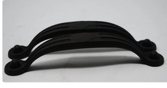(2) Black Textured Decorative Cabinet Handle Drawer Pulls Black Matte Rivet Ends