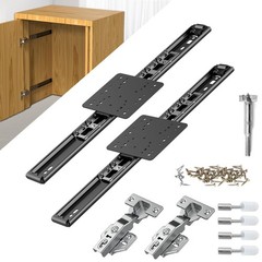 14 Inch Pocket Door Slides Hidden Sliding Hardware Kit Inset Cabinet 2 PCS