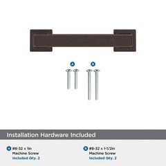 Lintel 3-inch Oil-Rubbed Bronze Cabinet Pull 76mm Center-to-Center BP37441ORB