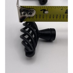 5 Matte Black Birdcage Knobs Cabinet Hardware 2” Long W Mounting Screw SALVAGED