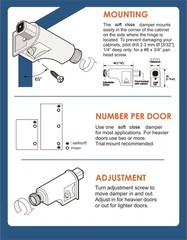 50 Pack Hardware Soft Close Damper for Cabinet Doors/Compact/SoftClose Cabine…