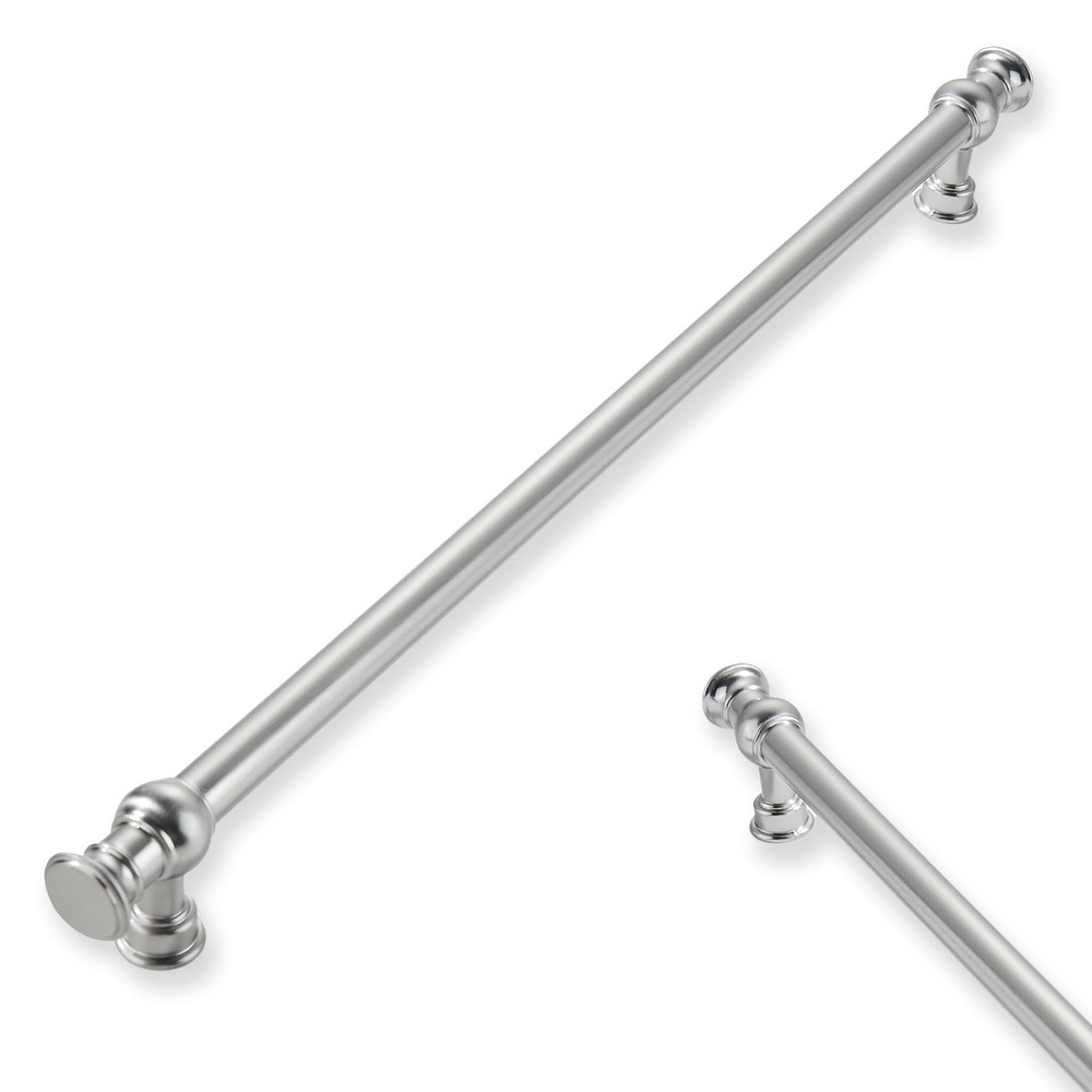 2-Pack 10in 256mm Hole Center Cabinet Pulls, Brushed Satin Nickel, Solid Heavy