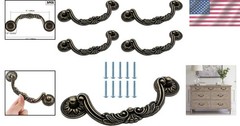 Elegant Bronze Drawer Pulls: 5 Piece 6.2 Inch Drop Bail Handles for Furniture