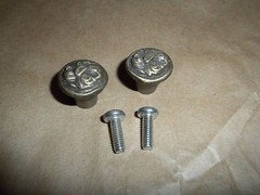 2 Antique Brass Original Ornate Piano Knobs Desk Furniture Cabinet Door Trim