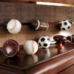 Team Collection Baseball Sport Decor Cabinet Hardware Drawer Door Knob 1-1/4″