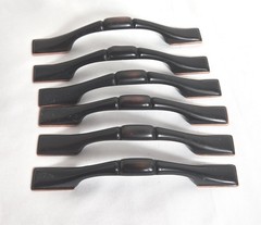Vintage Amerock Mid Century Modern Drawer Pulls Pack of 6, NOS Copper Bronze