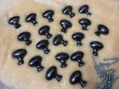 20 Jeffrey Alexander Oval Knobs 3991-BLK Matte Black Cabinet Hardware NWOB