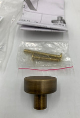 Pottery Barn Linden Cabinet Knob Tumbled Brass 1″ H8