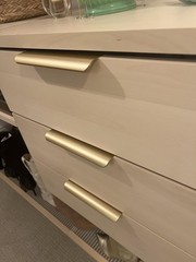 10 Pack 5 Inch Matte Gold Finger Pulls Cabinet Edge Pulls Brushed Brass Drawe…