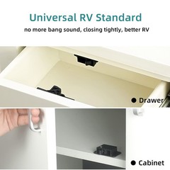 RV Drawer Latches and Catches, 12 Pack Cabinet Door Catches,…
