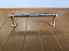 Drawer Pulls Centers 3.75 inch Colonial bronze 2 Tone Chrome Brass