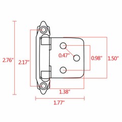 Kitchen Cabinet Hinges Overlay Self Closing Face Mount Cupboard Door Hinge Lot