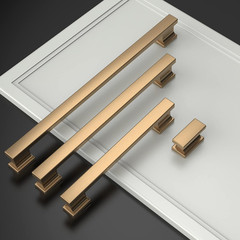 30 Pack 5 Inch(128Mm) Hole Centers Champagne Bronze Kitchen Cabinet Handles,Brus