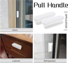 Self-Adhesive Pull Handles 4 Pack, Handle Helper for Kitchen Cabinet Knobs